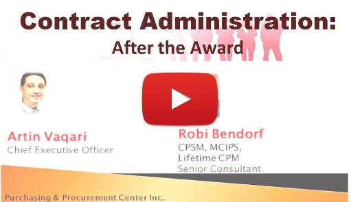 Contract Administration: After the Award