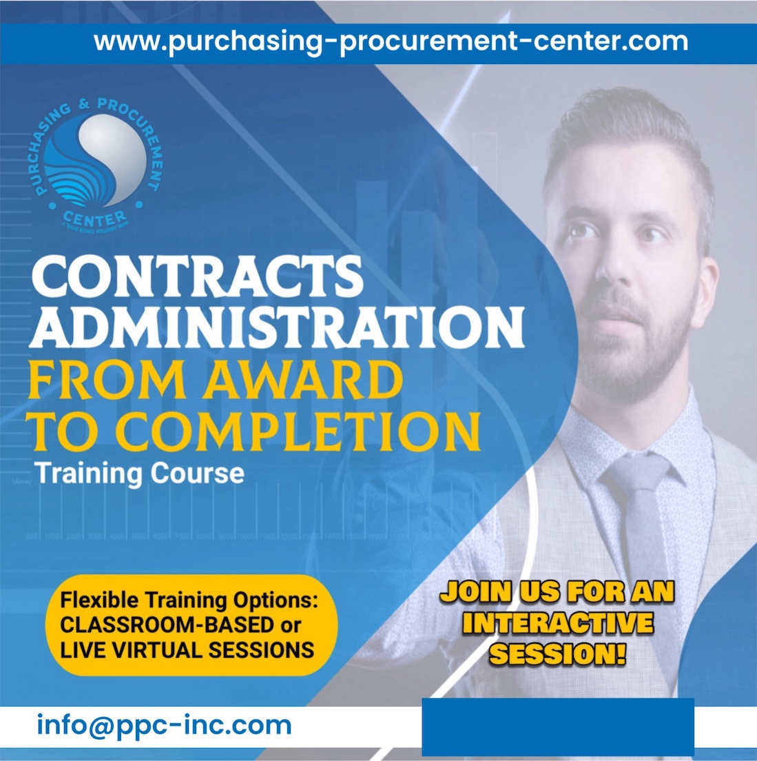 The Contract Administration course is designed as more than just a job but as an important profession essential to the organization's ability to meet its goals.